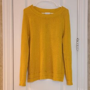 Old Navy Crew Neck Pullover Sweater Mustard Yellow Large